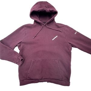 Hill City Sweatshirt Mens M Maroon Purple Hoodie Pullover Heavy Kangaroo Pocket